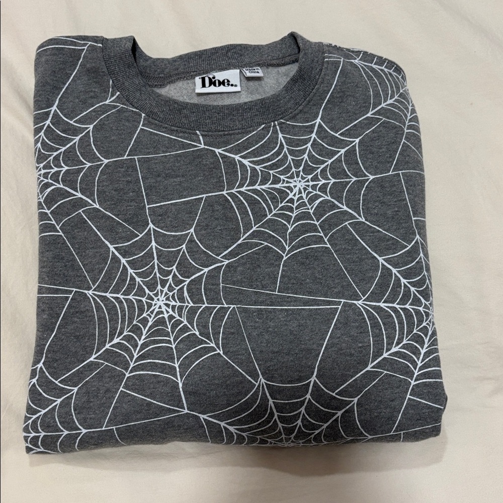 Doe Gray Spiderweb Sweatshirt